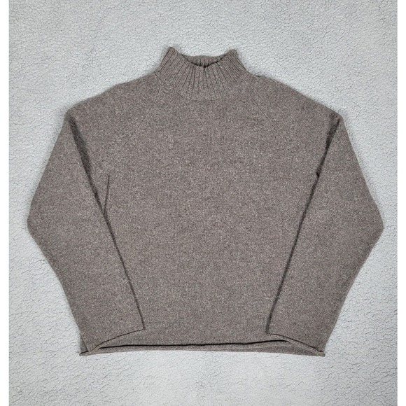 J. Crew Sweaters - [SOLD]J. Crew Sweater W Large Gray Wool Mock Neck Winter Knit Cozy Comfy Casual